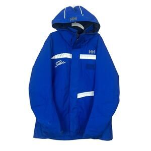 Helly Hansen Stowe Ski Jacket Blue sz L Mens Insulated Heavyweight Primaloft
